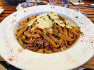 Pasta wild boar
